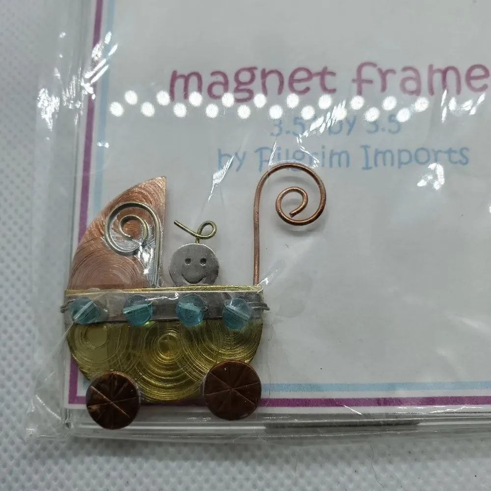 NIB Pilgrim Imports Magnetic Baby Picture Frame
